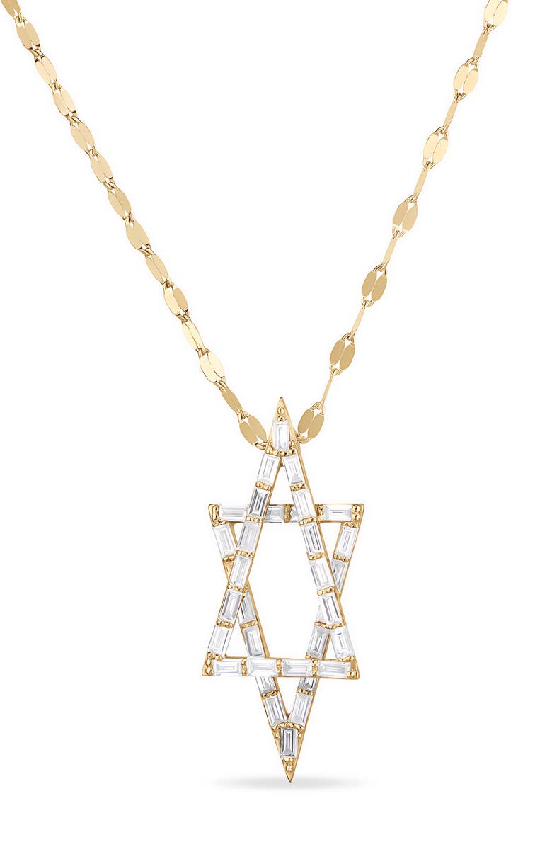 LANA 14K Gold Diamond Star of David Pendant Necklace, Main, color, Yellow Gold