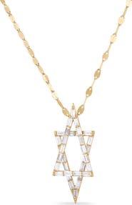 LANA 14K Gold Diamond Star of David Pendant Necklace