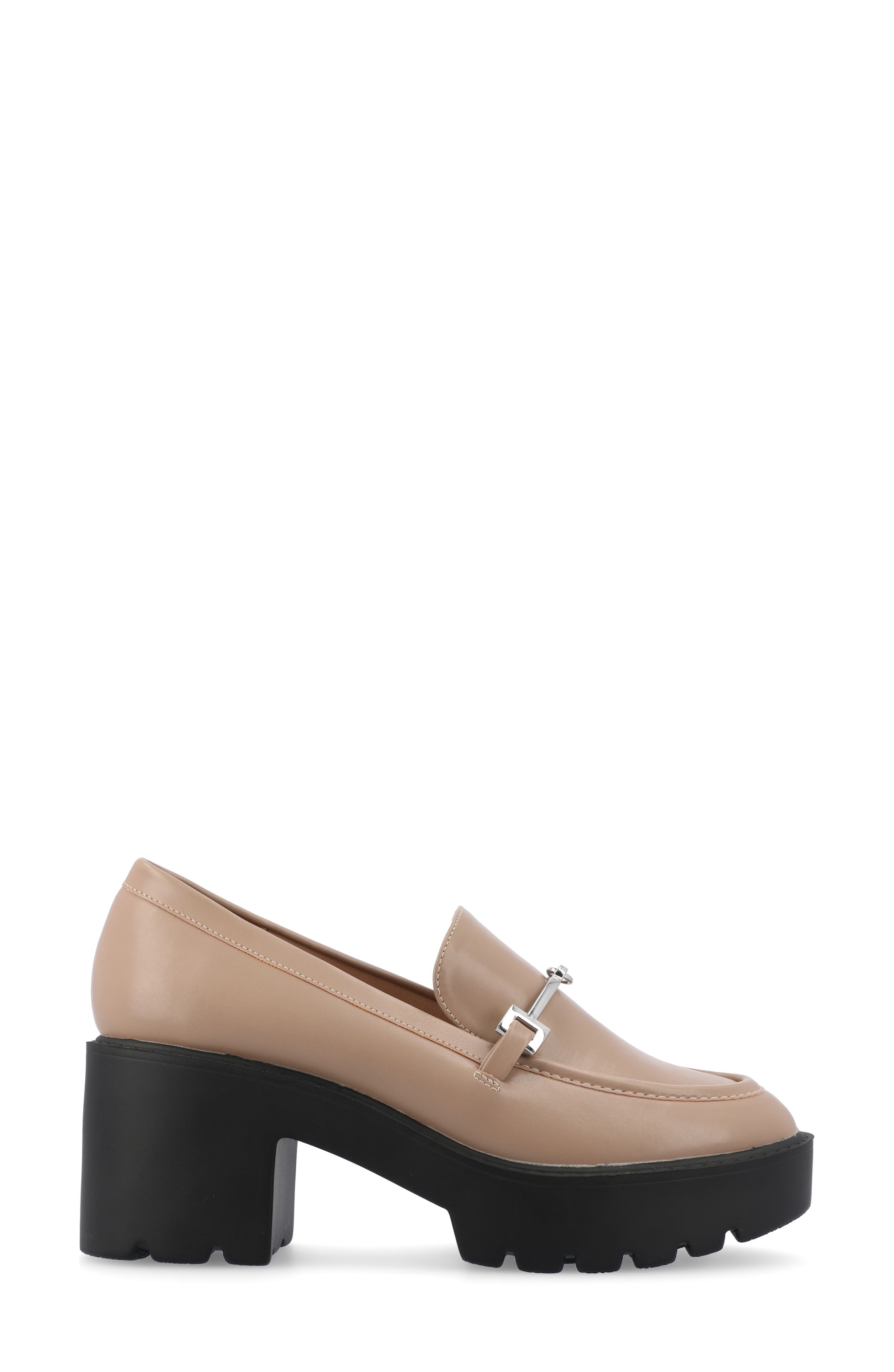 Kezziah Platform Loafer Pump, Alternate, color, TAUPE