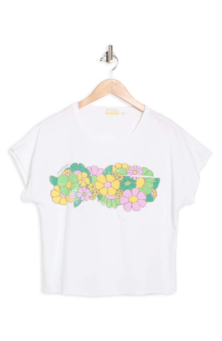 MOTHER The Keep On Rolling Pocket T-Shirt, Alternate, color, Flower Patch