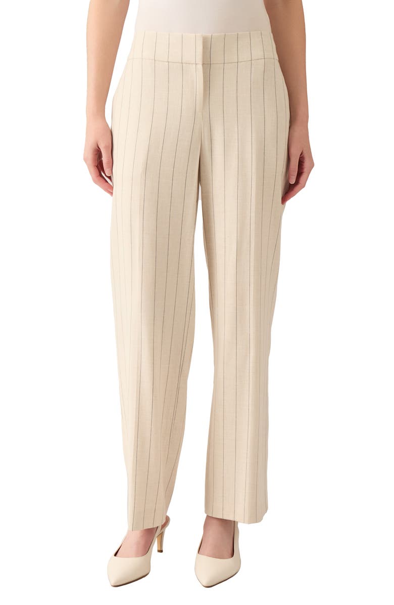 KASPER Pinstripe Wide Leg Pants, Main, color, 