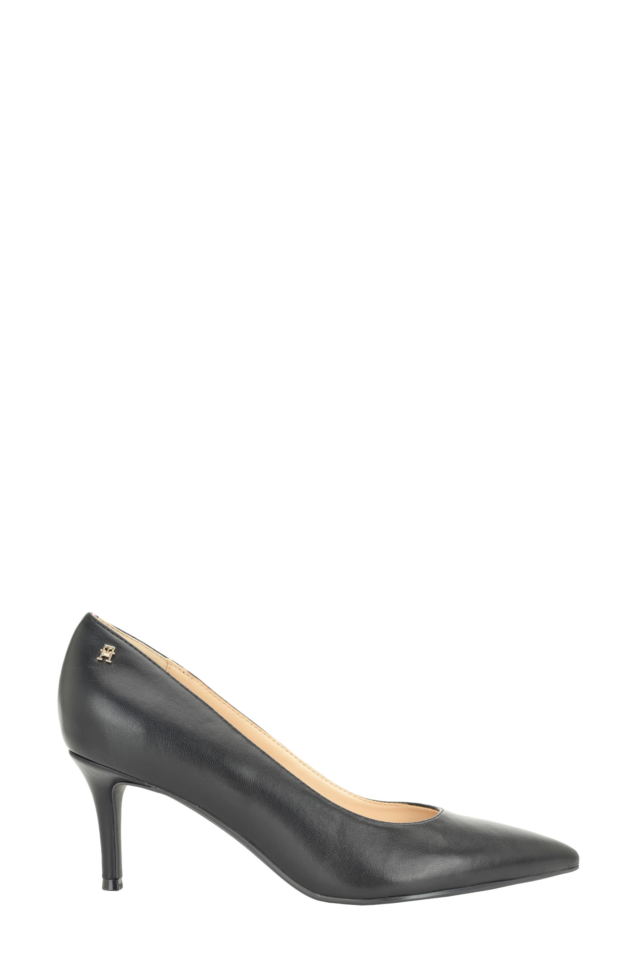 Motley Faux Leather Pump, Alternate, color, BLACK