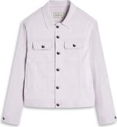 Bugatchi Stretch Linen & Cotton Trucker Jacket