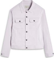 Bugatchi Stretch Linen & Cotton Trucker Jacket