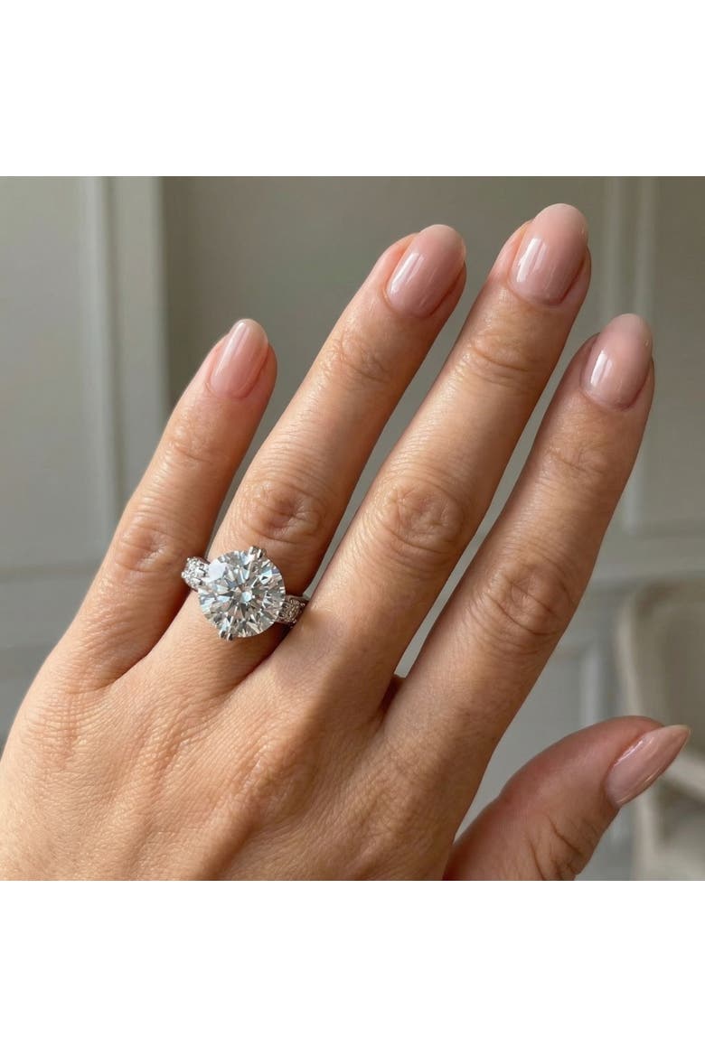 Certified 4 1/2Ct Bauer Diamond Engagement Ring 14k Gold Lab Grown, Alternate, color, 14k Yellow Gold
