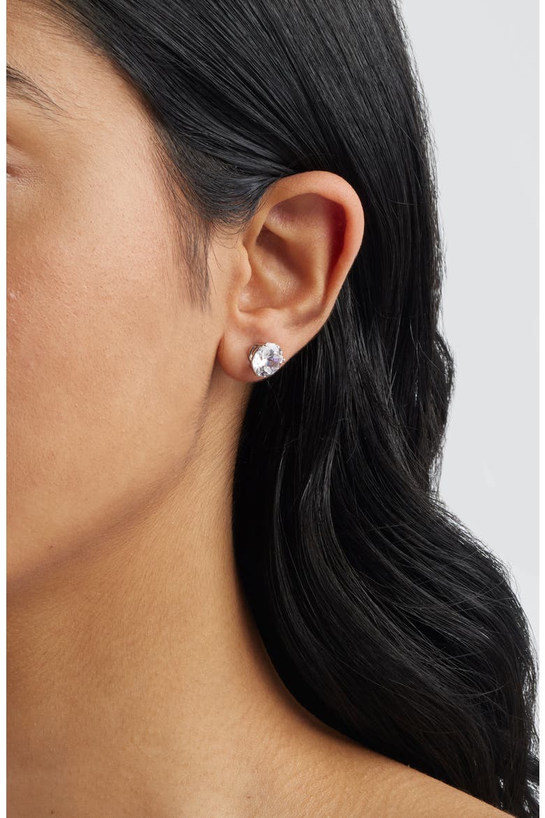 Cubic Zirconia Earrings - 6ct., Alternate, color, GOLD