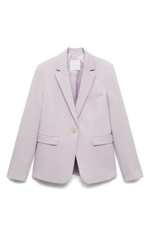 Mango Fitted Suit Jacket In Gray