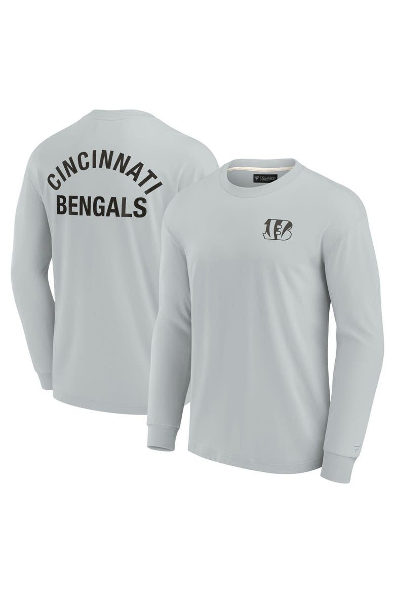 Unisex Fanatics Signature Gray Cincinnati Bengals Elements Super Soft Long Sleeve T-Shirt, Main, color, Gray