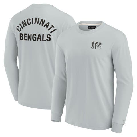 Unisex Fanatics Signature Gray Cincinnati Bengals Elements Super Soft Long Sleeve T-Shirt