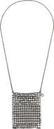 AllSaints Chainmail Bag Long Pendant Necklace