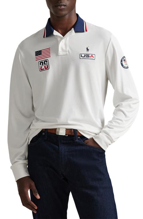 Team USA Performance Mesh Long Sleeve Polo