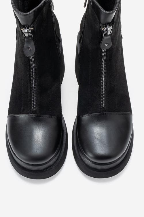Prologue Shoes Ardenne Platform Zip Boot In Black