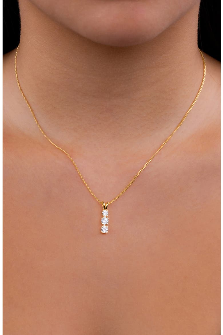Cubic Zirconia Drop Pendant Necklace, Alternate, color, GOLD