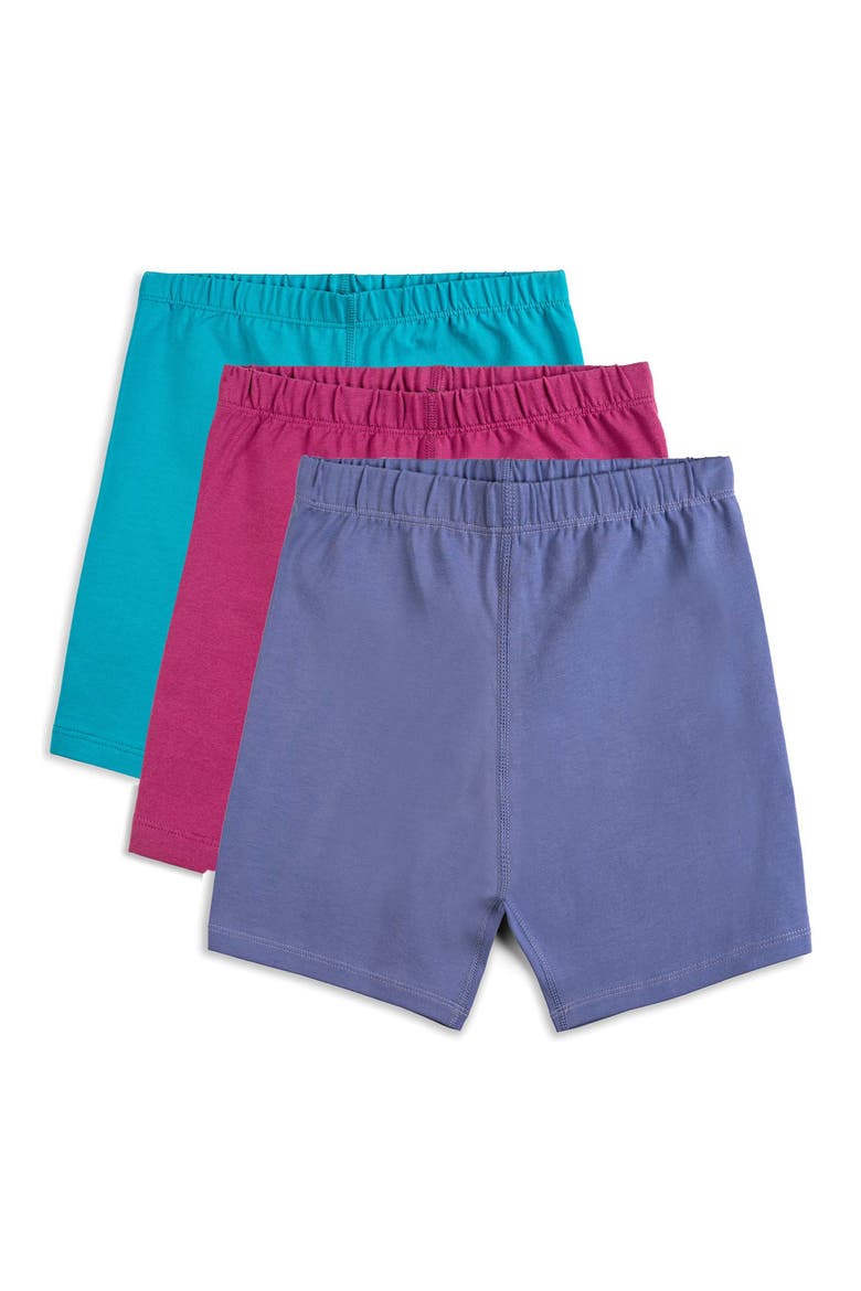 Organic Cotton GIrls Bike Shorts 3-pk, Main, color, Bright Lights