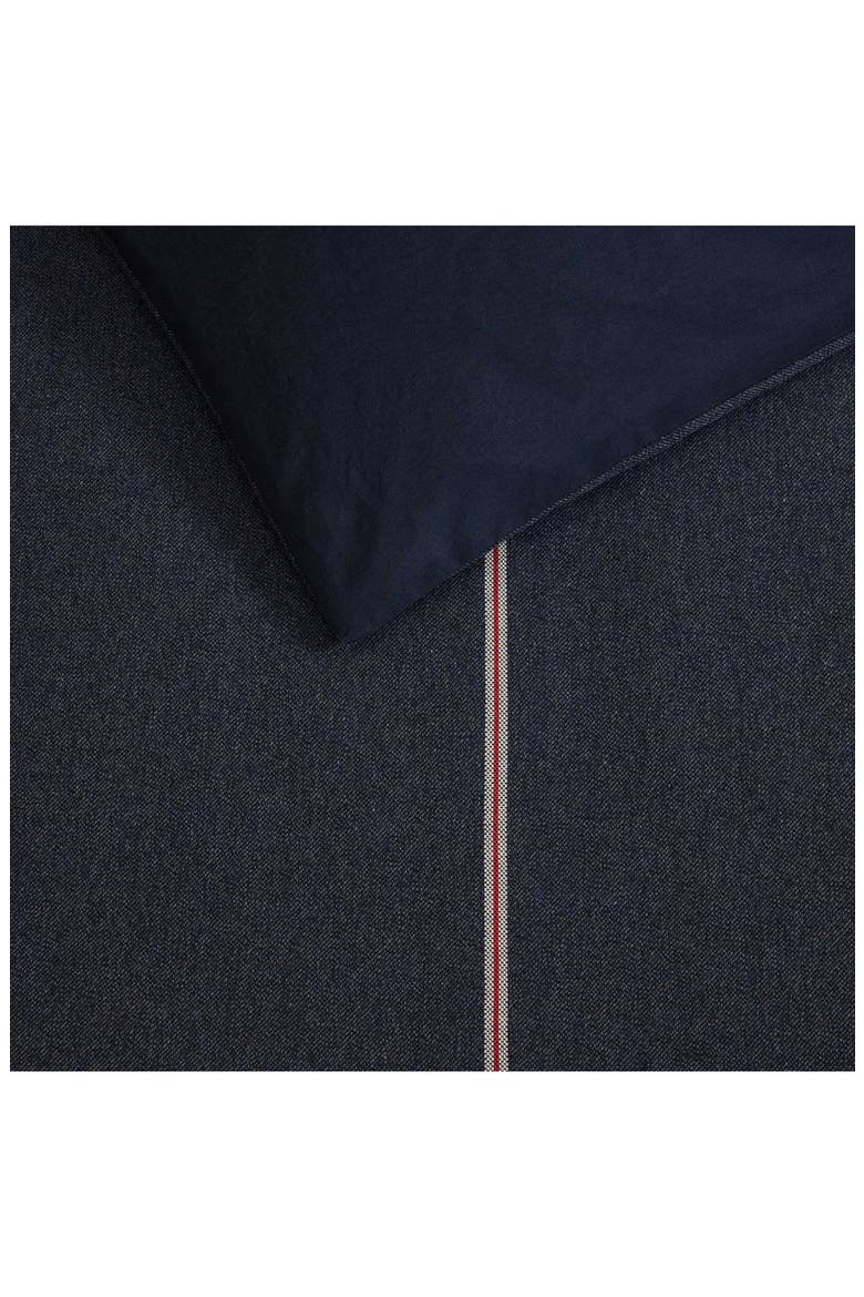 Selvage Twill 2-Piece Comforter Set, Alternate, color, DEEP BLUE/ WHITE/ RED