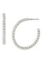 Medium Ball Chain Hoop Earrings