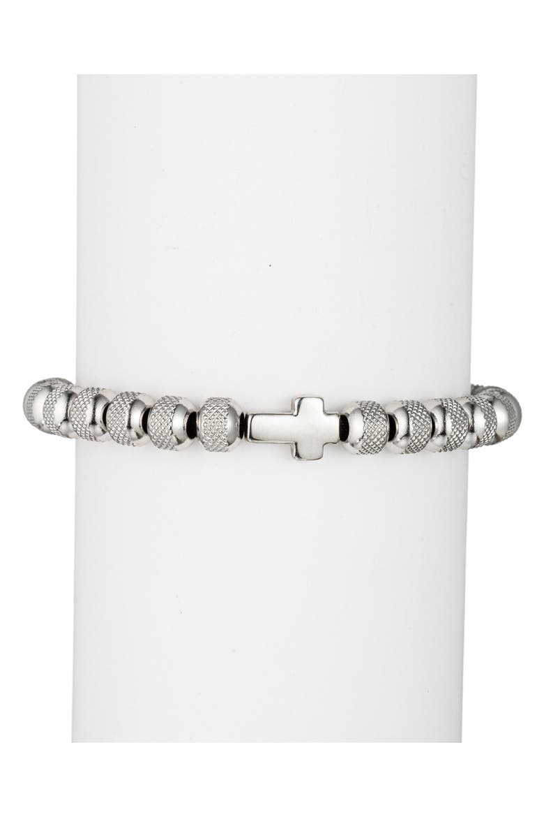 Men's Sivan Beaded Ball Slide Bracelet, Alternate, color, SILVER