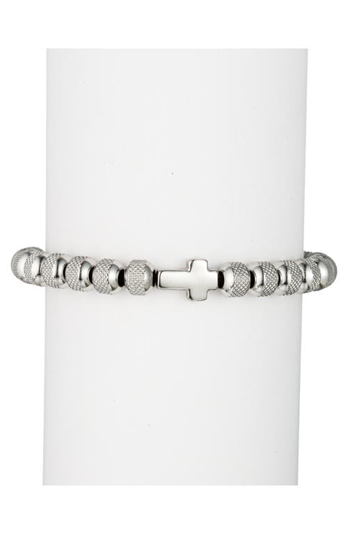 Eye Candy Los Angeles Sivan Beaded Ball Slide Bracelet In Silver