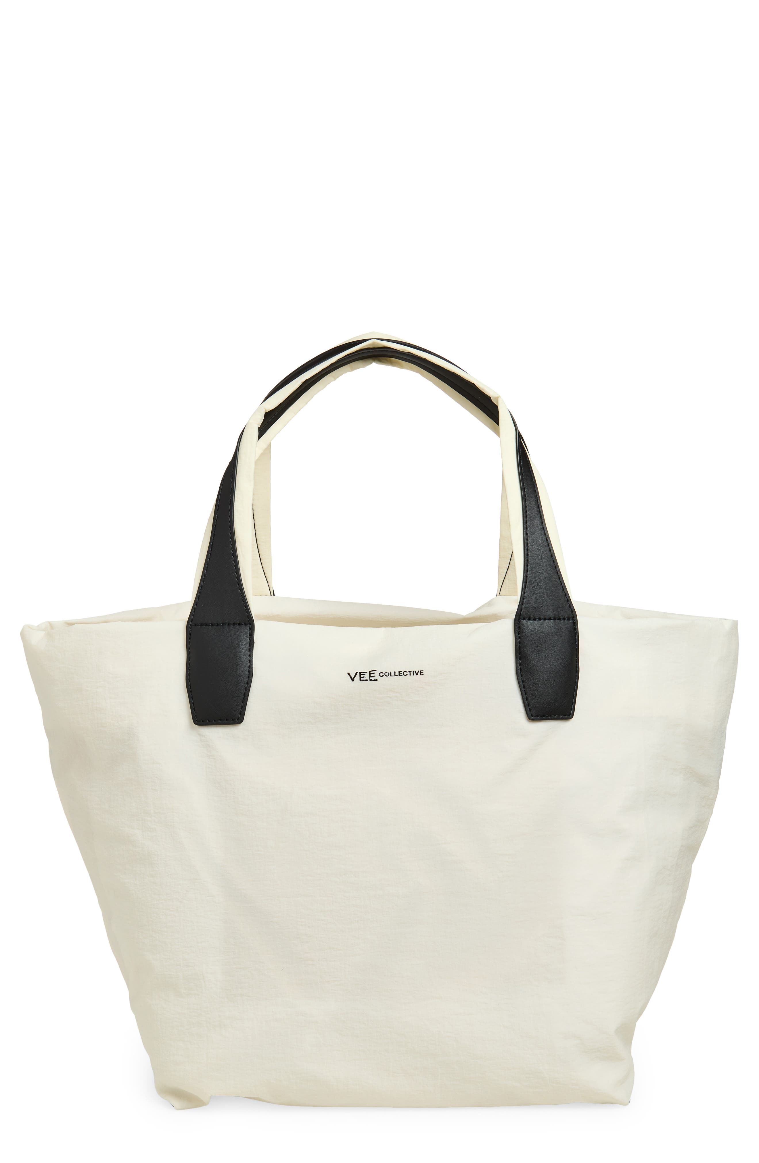 VeeCollective Medium Porter Essence Tote, Main, color, Off-White Paper White