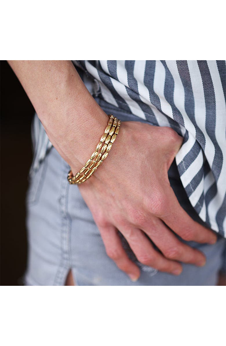 Erin McDermott Jewelry Lila Gold Stack Bracelets, Alternate, color, Gold