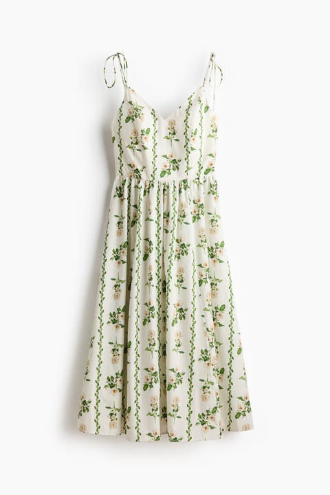 Flared-skirt Strappy Dress