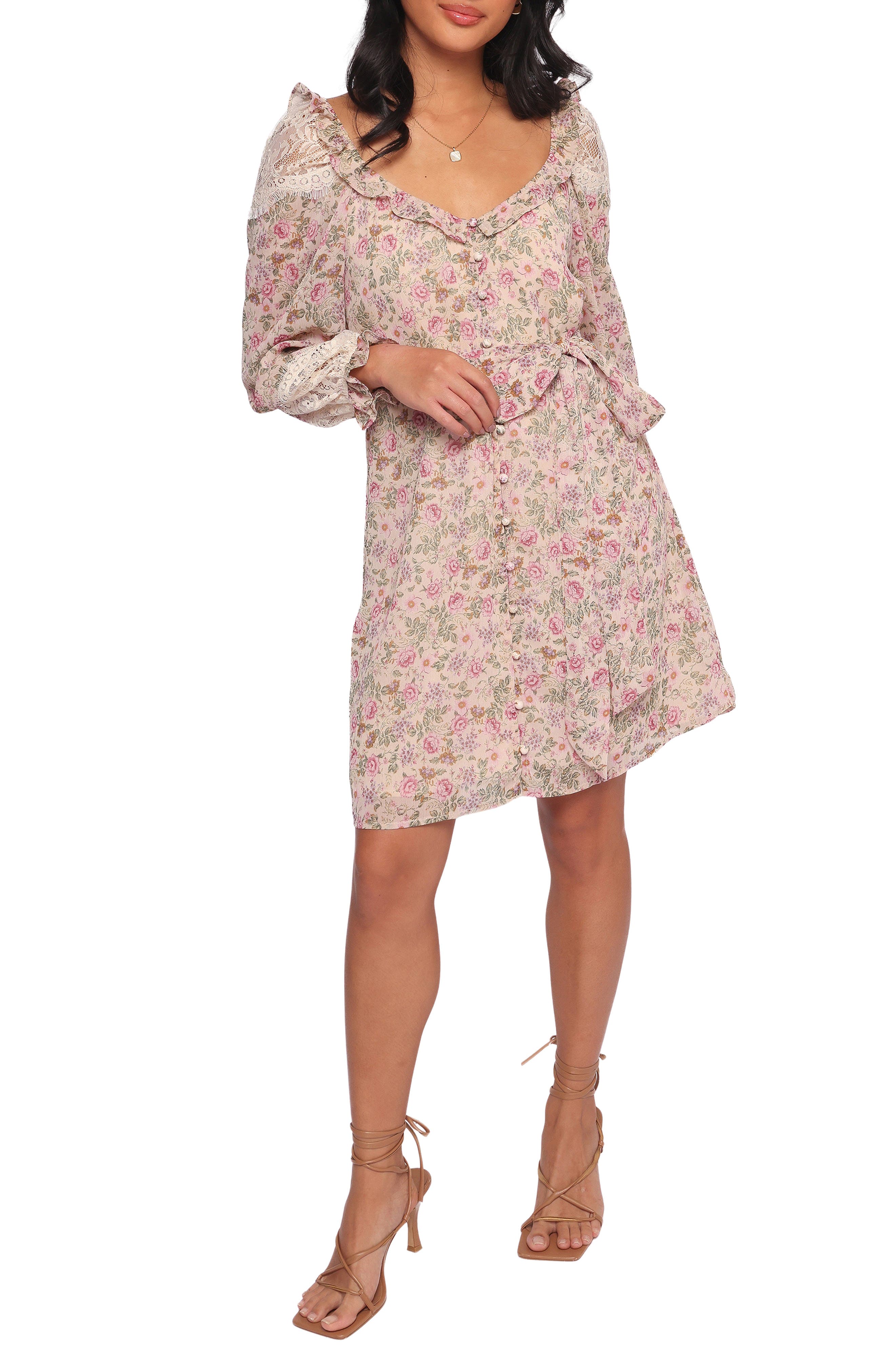 Sylvia Print Long Sleeve Minidress