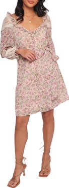 Petal & Pup Sylvia Print Long Sleeve Minidress