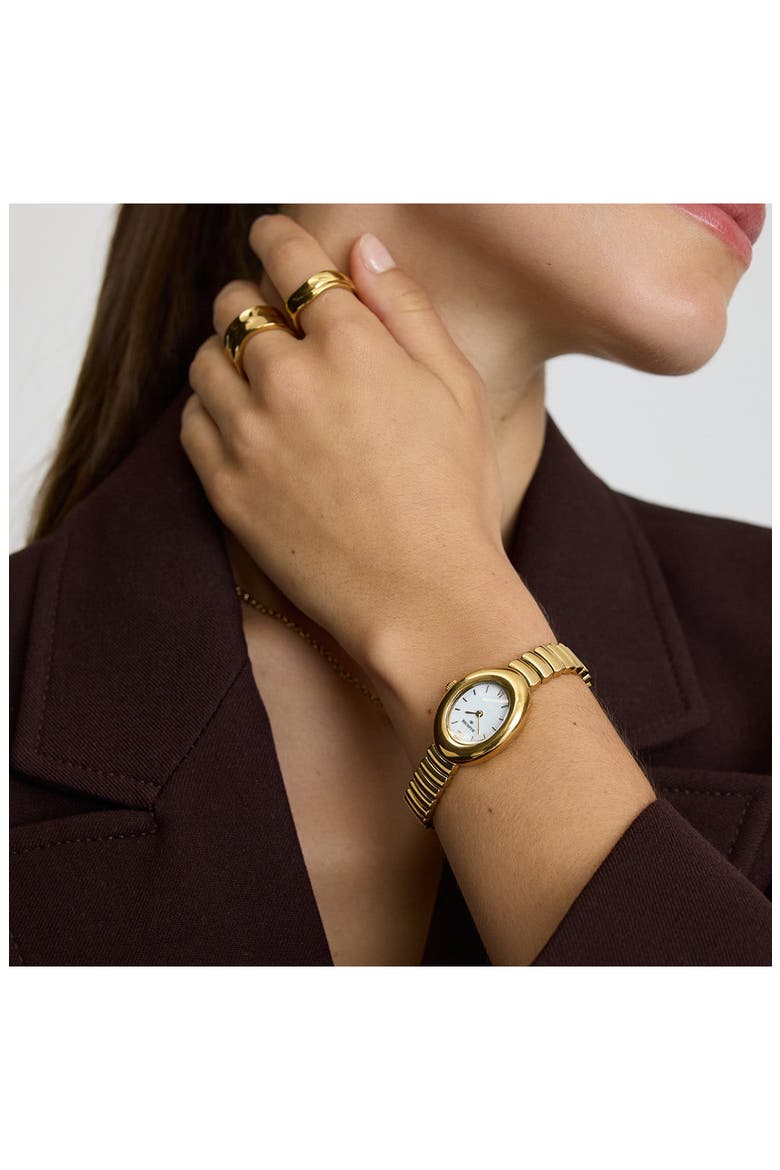 Classic Gold Oval Bracelet Watch, Alternate, color, GOLD