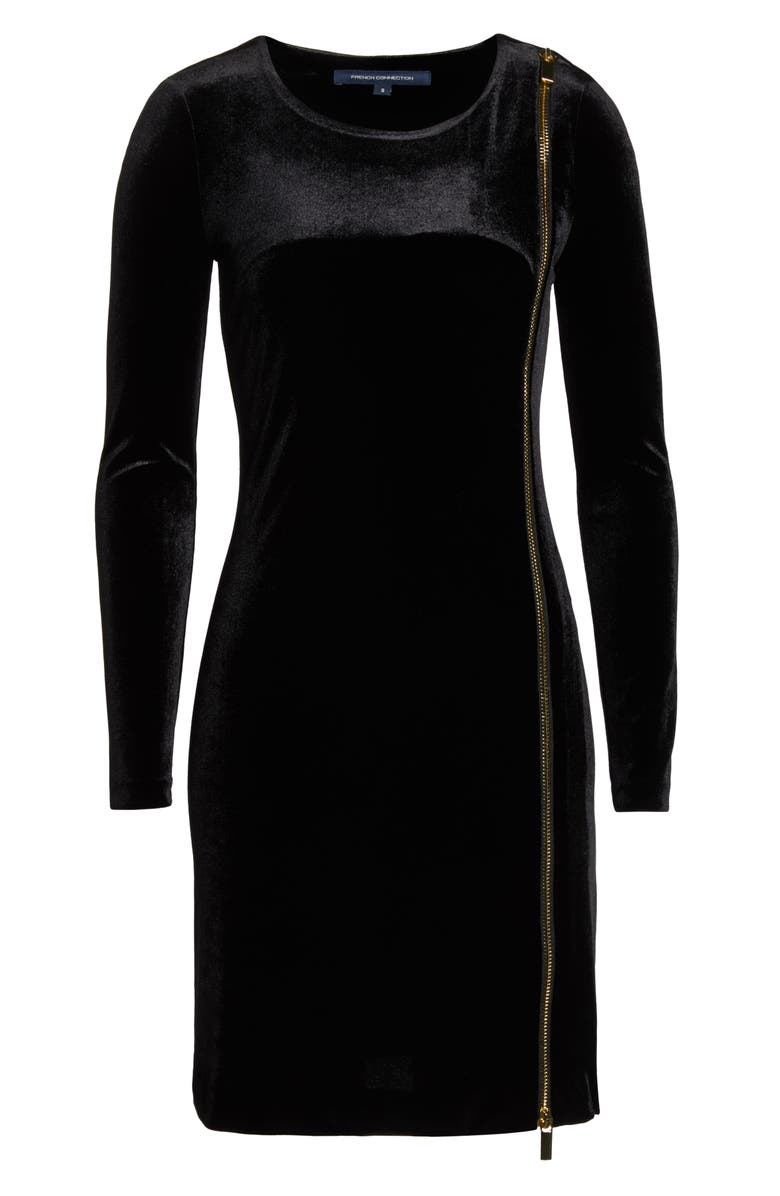 French Connection Zella Aurore Velvet Jersey Sheath Dress, Alternate, color, 