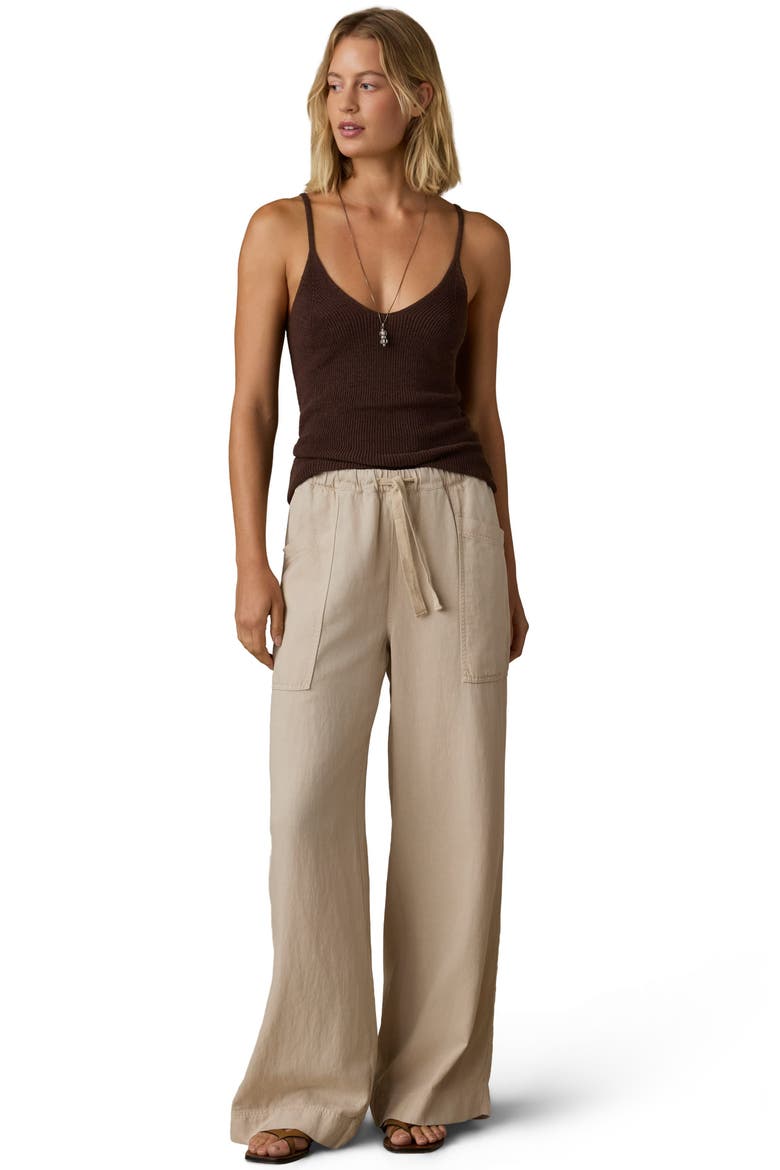 Miramar Linen & Organic Cotton Cami Sweater, Alternate, color, FRENCH ROAST