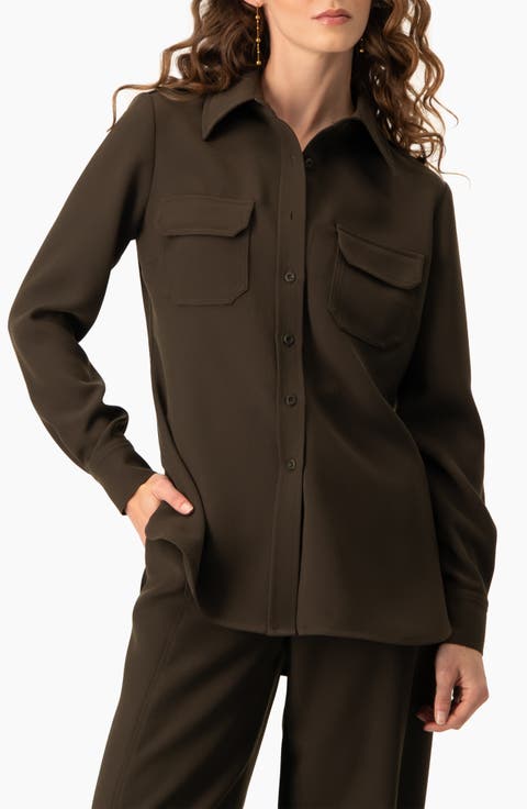 Structured Military Inspired Shirt Jacket