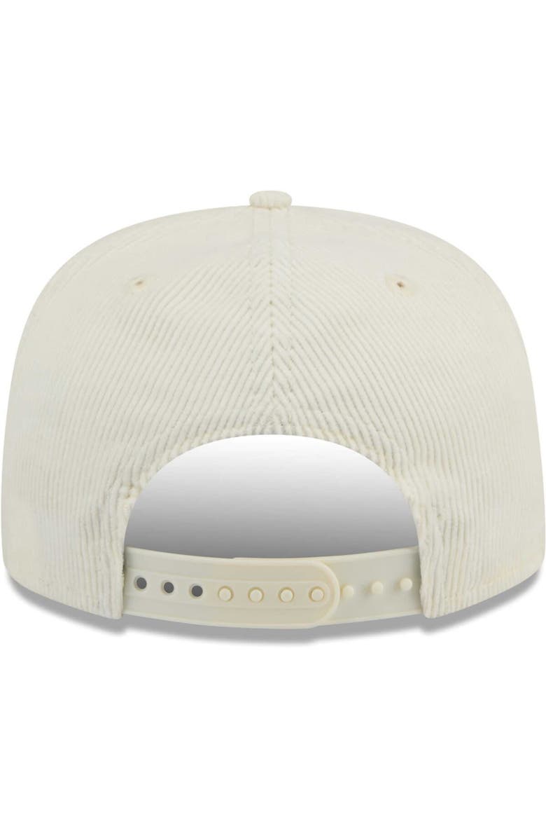 New Era Men's New Era Cream Seattle Seahawks Throwback Corduroy Golfer Snapback Hat, Alternate, color,