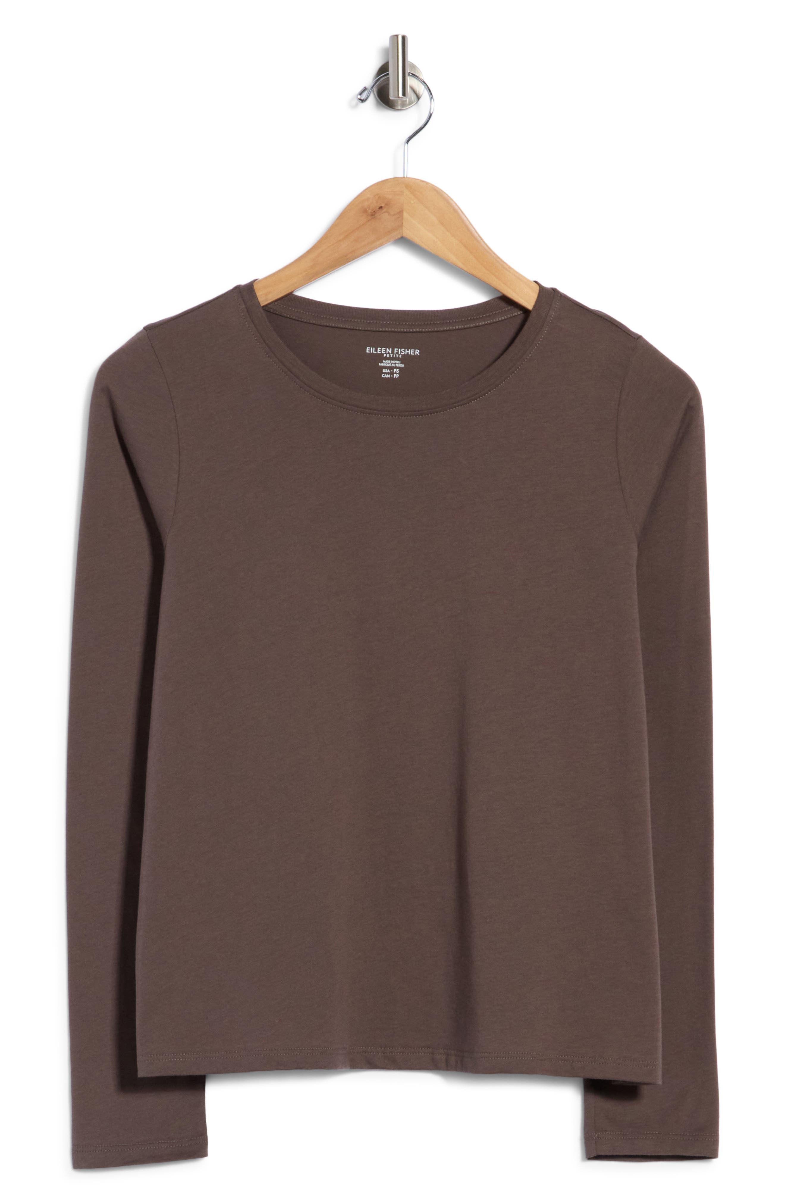Round Neck Long Sleeve Organic Cotton T-Shirt