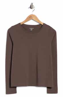 Round Neck Long Sleeve Organic Cotton T-Shirt