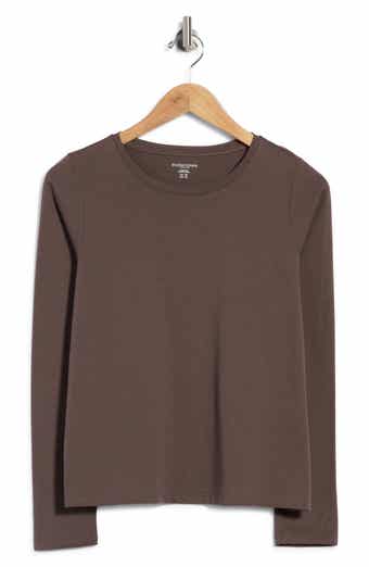 Round Neck Long Sleeve Organic Cotton T-Shirt