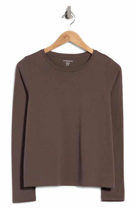Round Neck Long Sleeve Organic Cotton T-Shirt