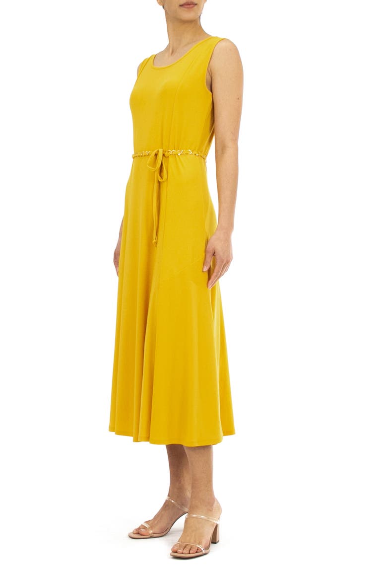 Sleeveless Sylvia Chain Belt Dress, Alternate, color, GOLDEN YELLOW