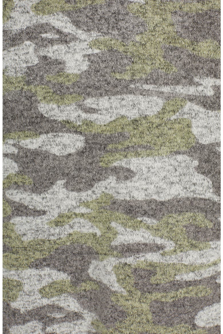 Cozy V-Neck Tunic, Alternate, color, GREEN CAMO