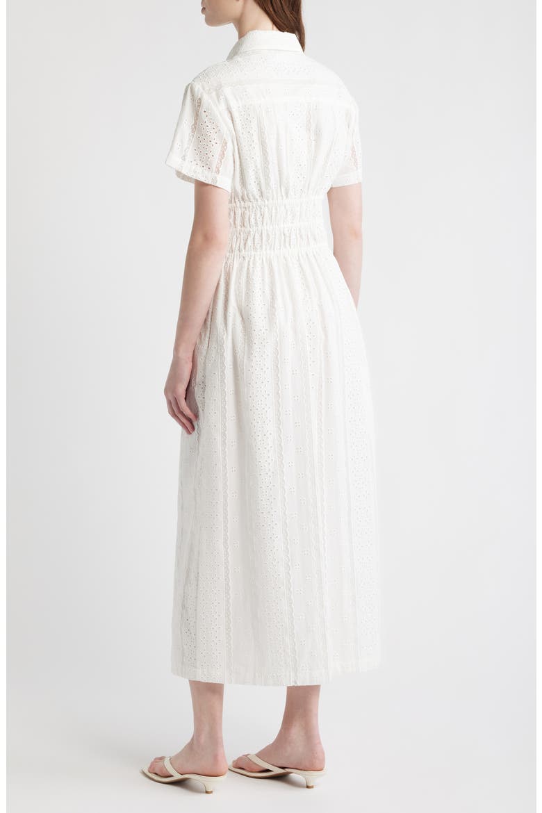 The Jamie Eyelet Nap Midi Shirtdress, Alternate, color, WHITE