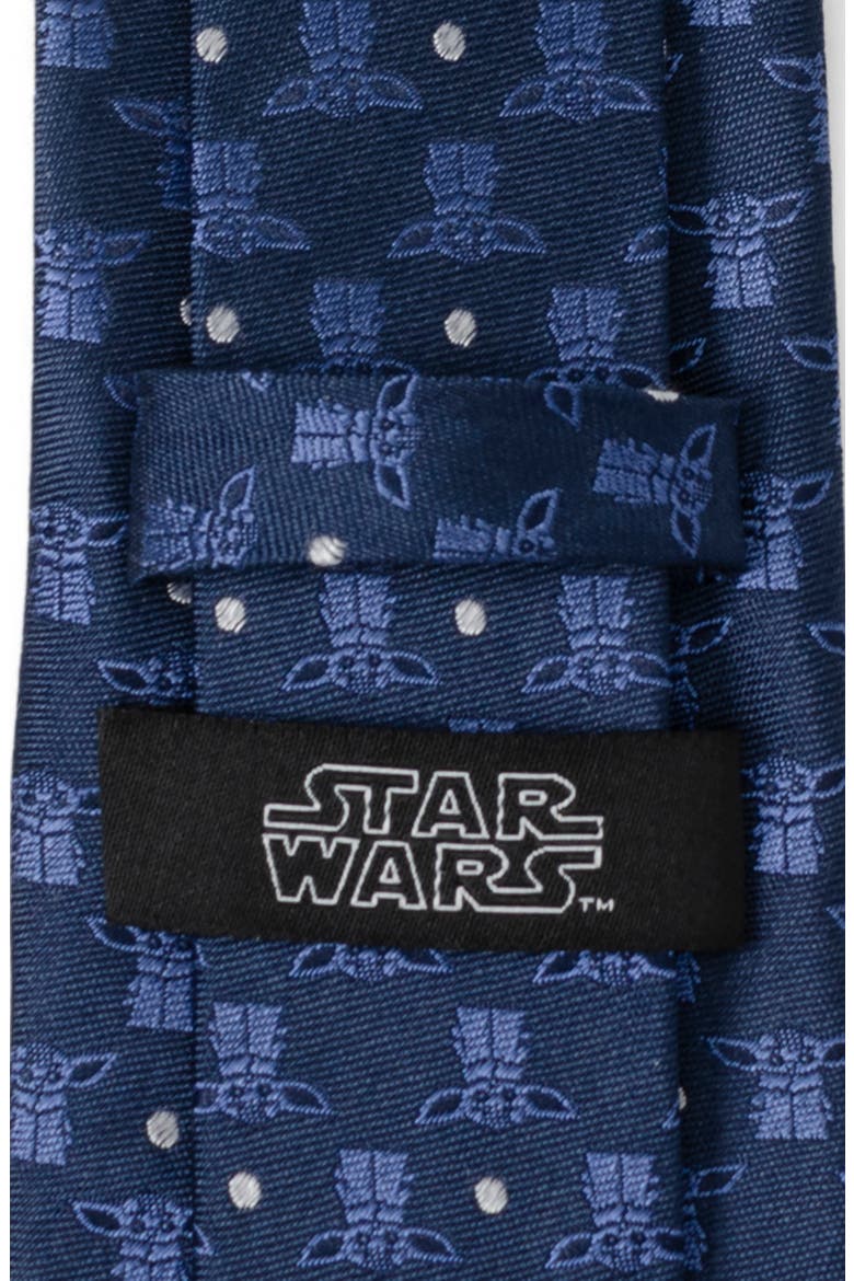 Grogu Silk Blend Tie, Alternate, color, NAVY