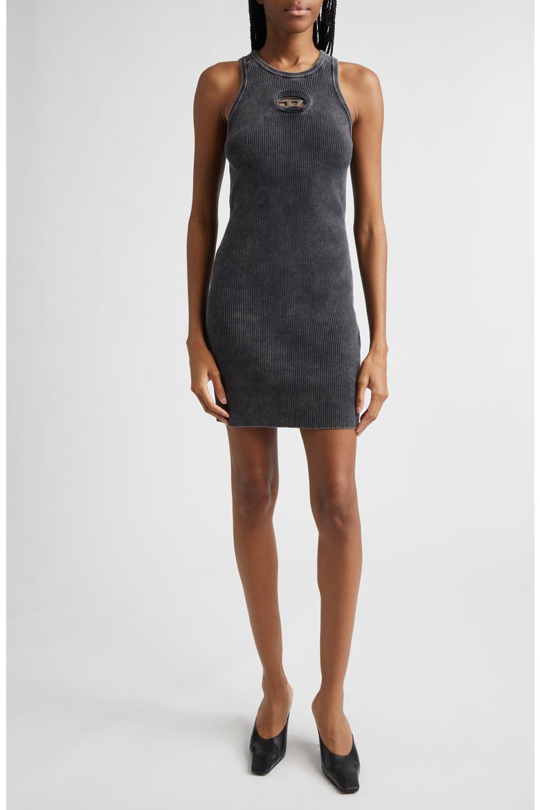 M-Anchorage-SL Rib Body-Con Minidress, Main, color, BLACK