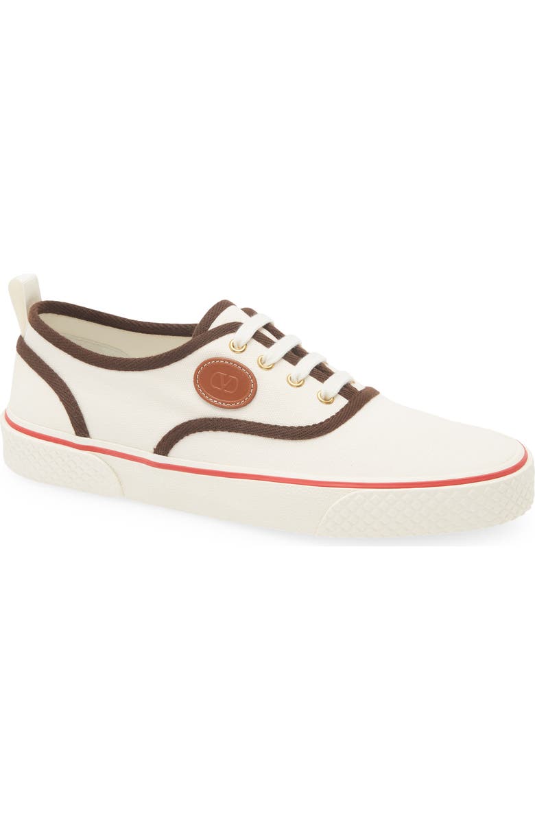 Valentino Garavani Tess 2 Canvas Sneaker, Main, color, Ivory/ Cuoio
