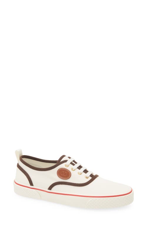 Valentino Nojoke Canvas Sneakers With Contrasting Profiles
