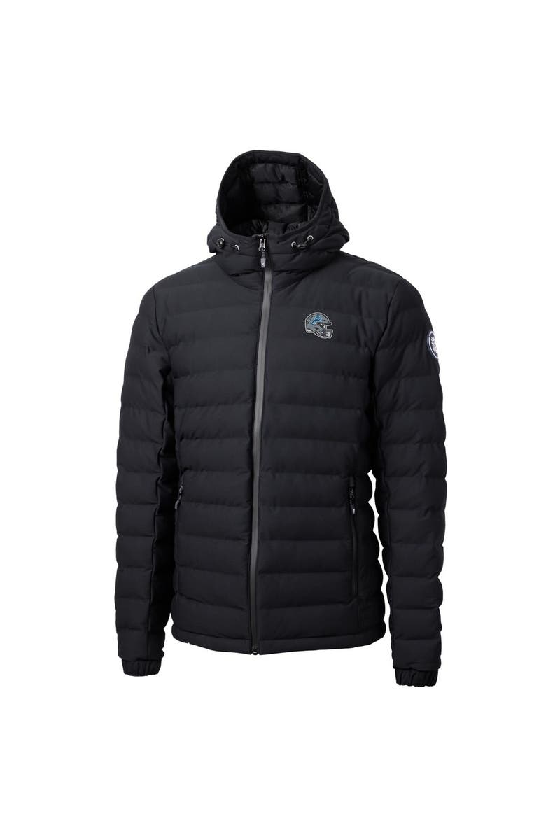 Cutter & Buck Men's Cutter & Buck  Black Detroit Lions Helmet Mission Ridge Repreve Eco Insulated Puffer Full-Zip Jacket, Alternate, color, Black