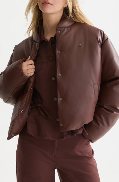 Faux Leather Short Jacket