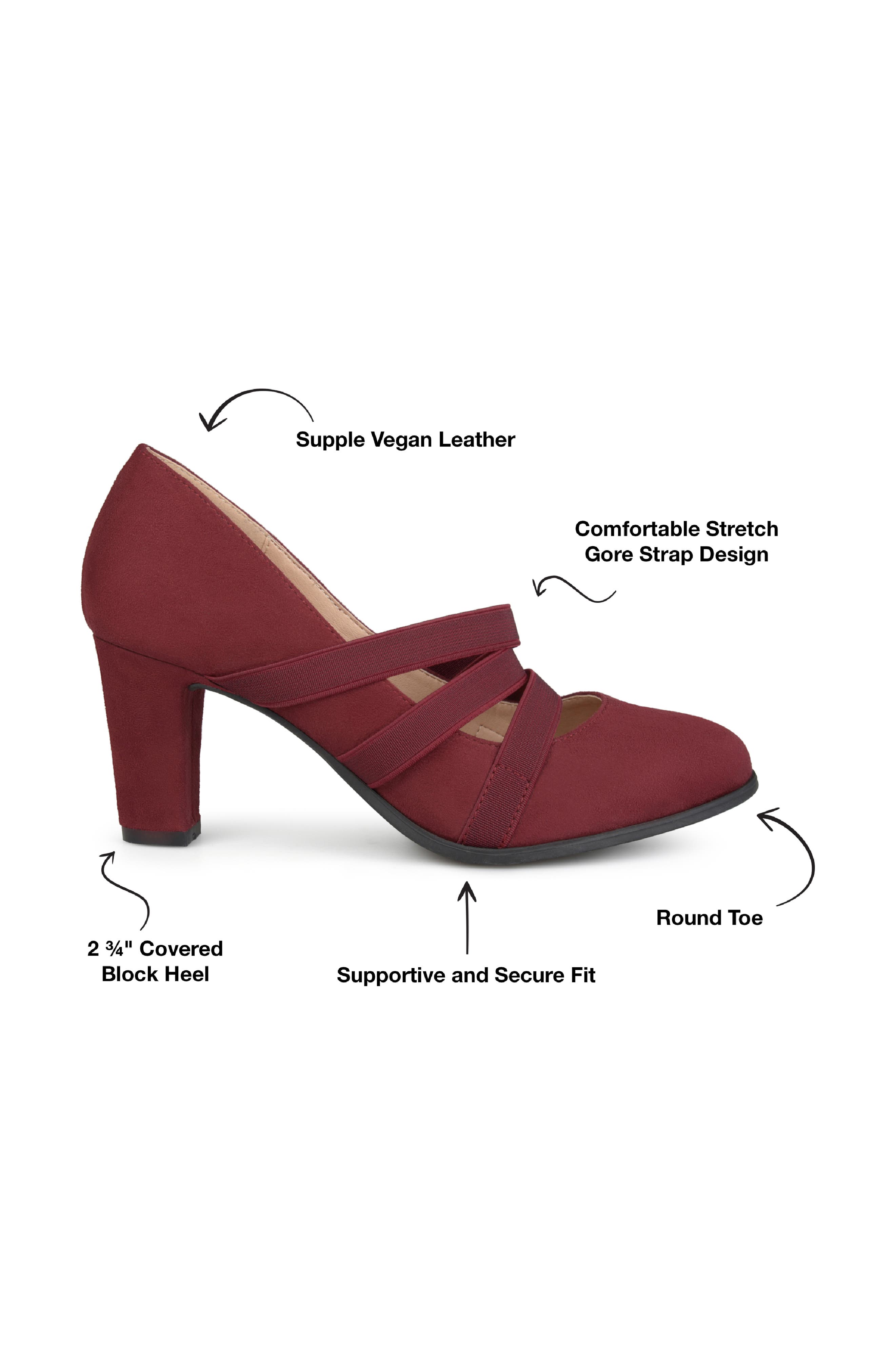 JOURNEE Loren Strappy Pump, Alternate, color, WINE