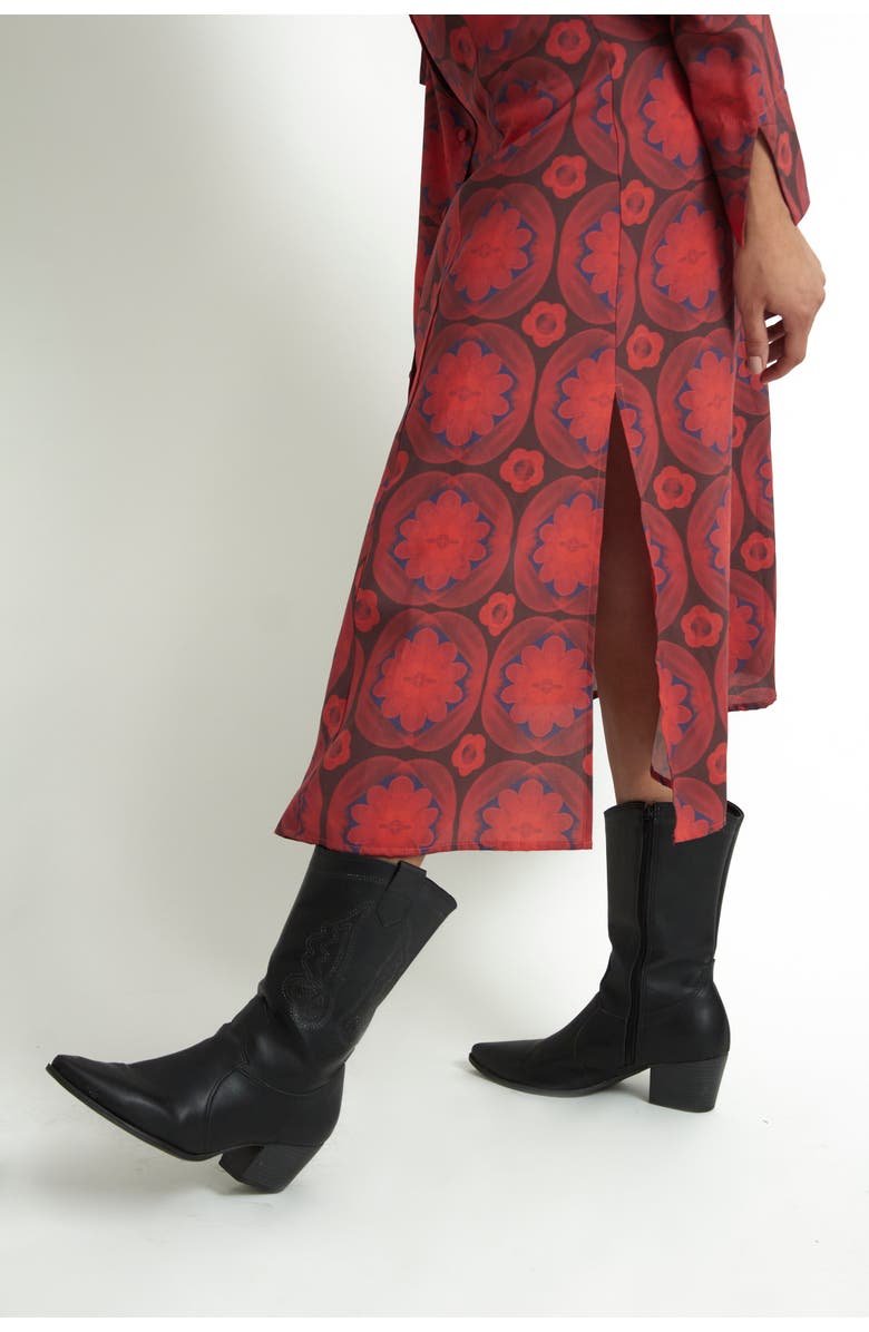 Florencia Davalos Voyage Dress, Alternate, color, Red Tile Flower