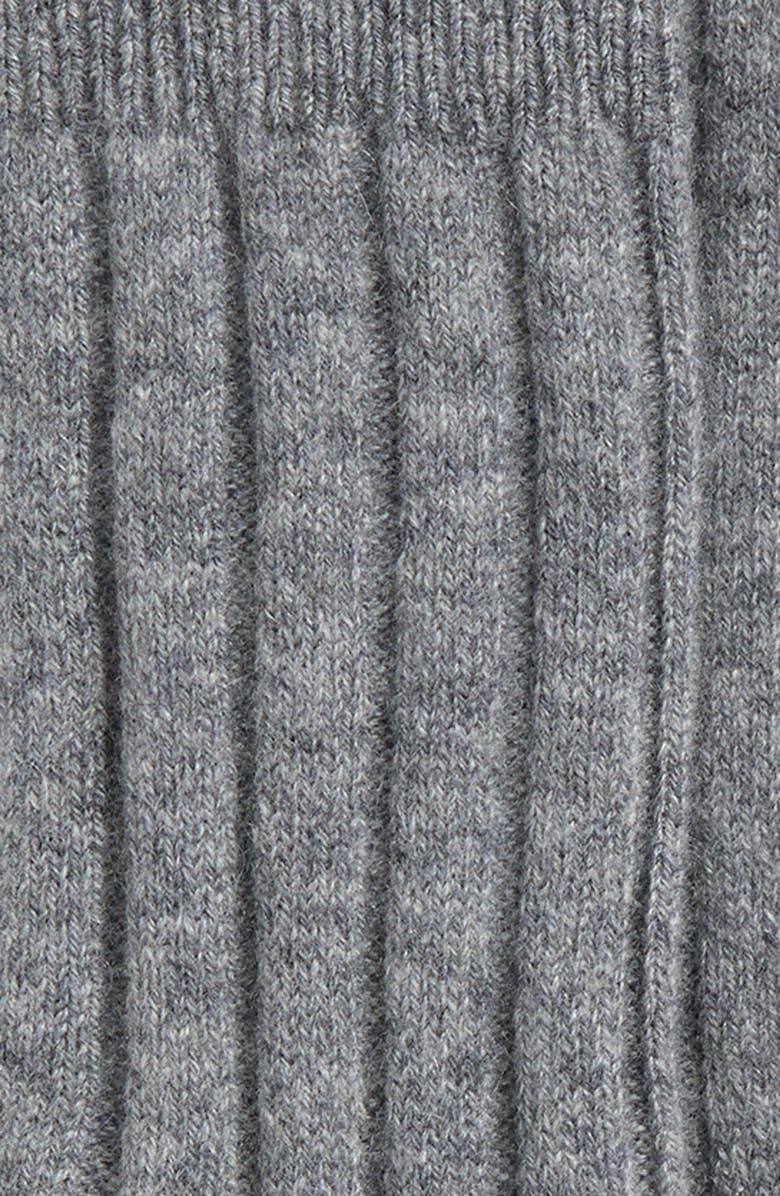 Nordstrom Rib Cashmere Blend Crew Socks, Alternate, color, Grey Night