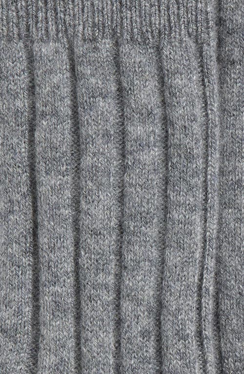 Nordstrom Rib Cashmere Blend Crew Socks In Gray