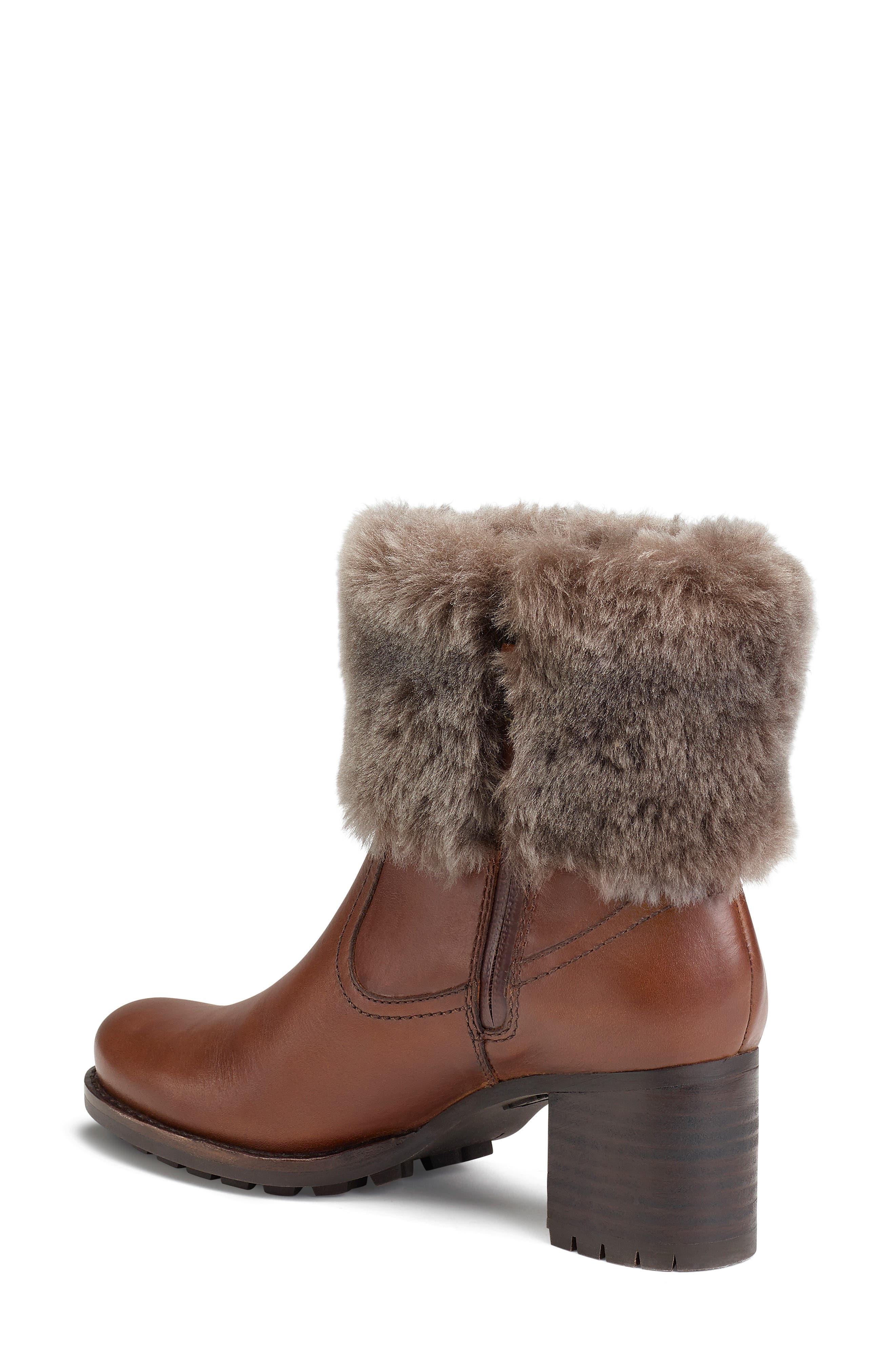 Trask Myrah Genuine Shearling Waterproof Bootie, Alternate, color, 
